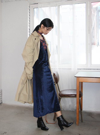 overfit double trench coat