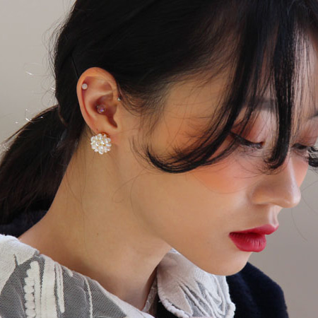 natural pearls earrings (2 type)