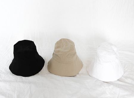 linen bucket hat (only black!)