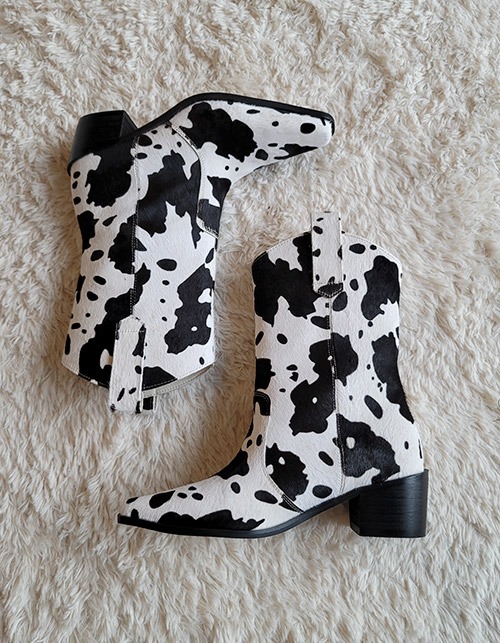 unique cow western boots