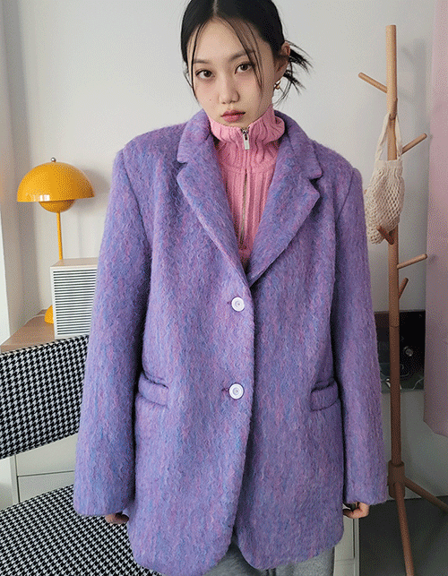 wool hair half coat (3 colors)