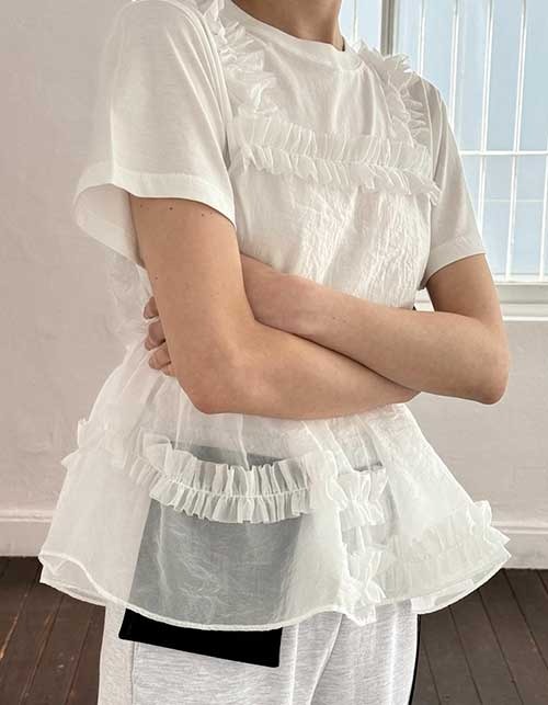 french frill sheer dress(2colors)