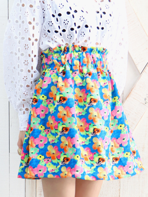 floral flared skirt (2colors)