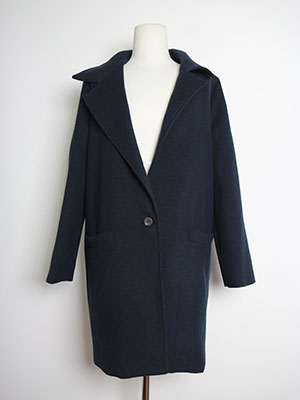 one button simple coat