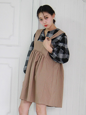basic pinafore dress (2 color)