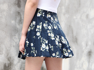flower tennis skirt (2 colors/2 size)