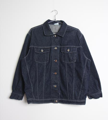 vintage denim oversize jacket (2 colors)