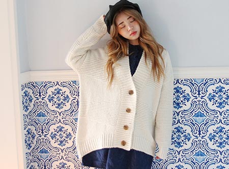 wide knit cardigan (3 colors) 
