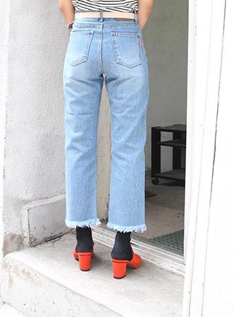 daily crop denim jeans (2 colors)