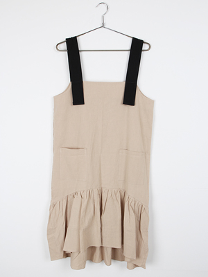 linen strap dress (2 colors)  