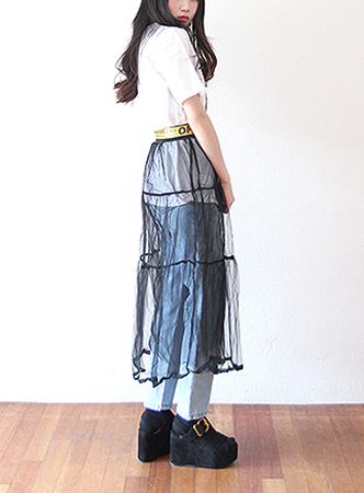 black mesh skirt