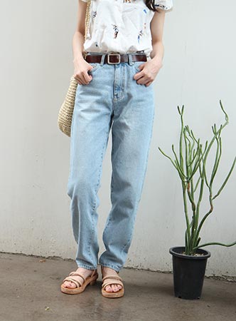 high-waist denim jean(2 colors) 