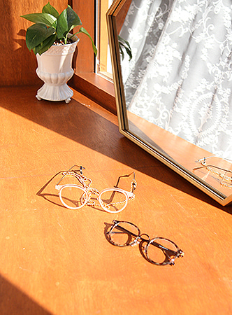 double frame rounded glasses (2 colors)