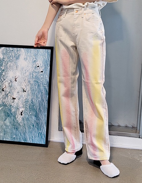 drawing rainbow denim pants (3 size)