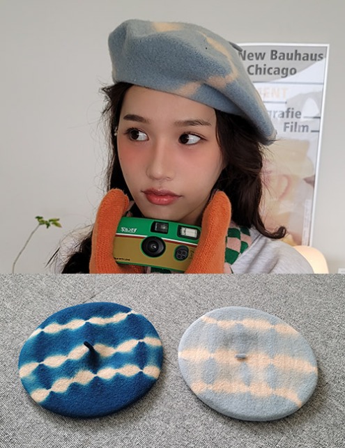 wool marble beret (2 colors)