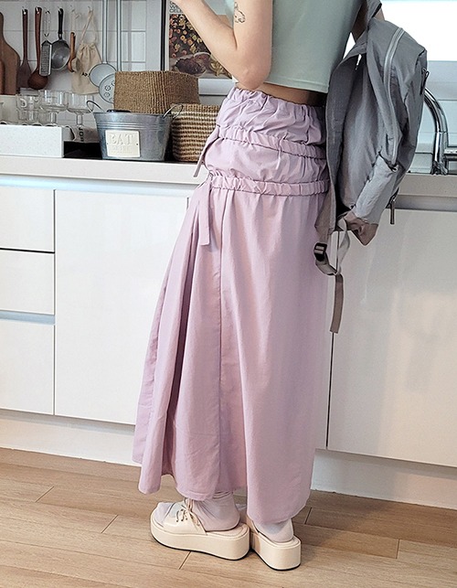 two belted long skirt (3 colors)