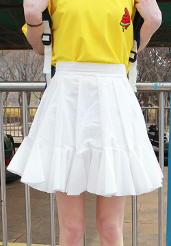 volume cotton skirt  (2colors)