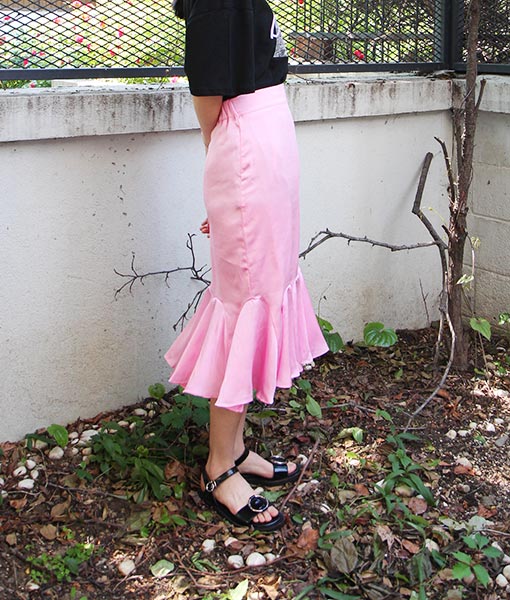 pink mermaid skirt 