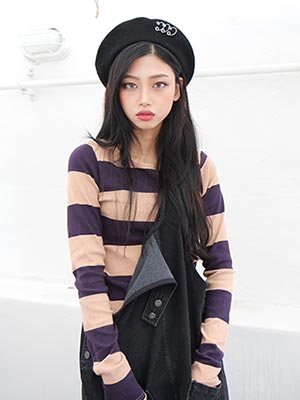 stripe knit top (3 colors)
