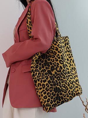 leopard febric bag(2 colors)