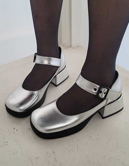 mary jane pumps heel (4colors)