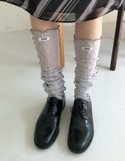lace label socks(3colors)