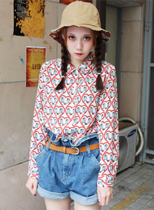 pretty heart blouse (2color) 