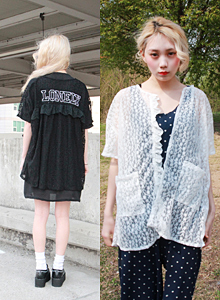 LONELY lace cardigan (2color)