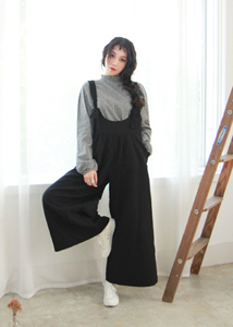 wide overall jumpsuit(카키)