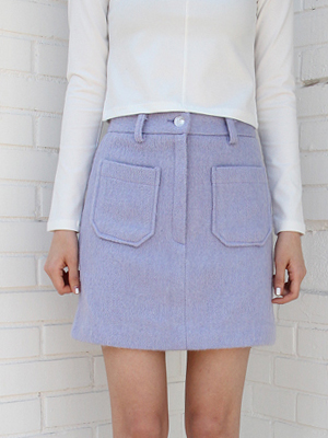 wool pocket mini skirt (3 colors)