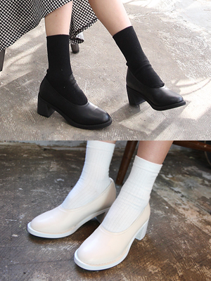simple chunky heel (2 colors)