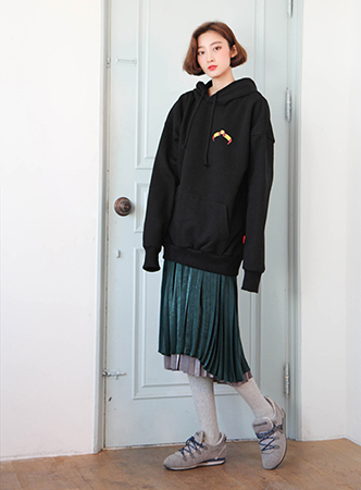 overlap pleats skirts (2 colors)