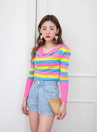 funky collar knit (2 colors)