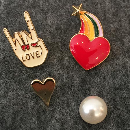 love &amp; peace 4set earrings