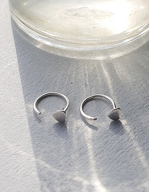 (silver 925) heart-ring open earring