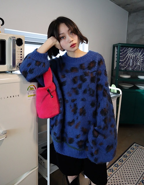 leopard boxy knit (3 colors)