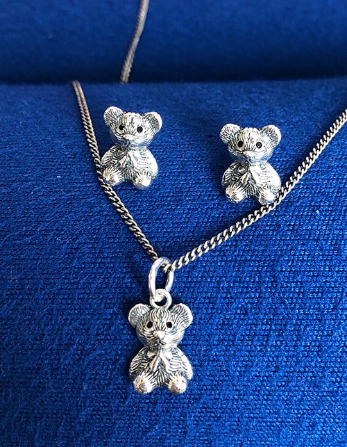 [925 silver]Little Bear necklace &amp; earring