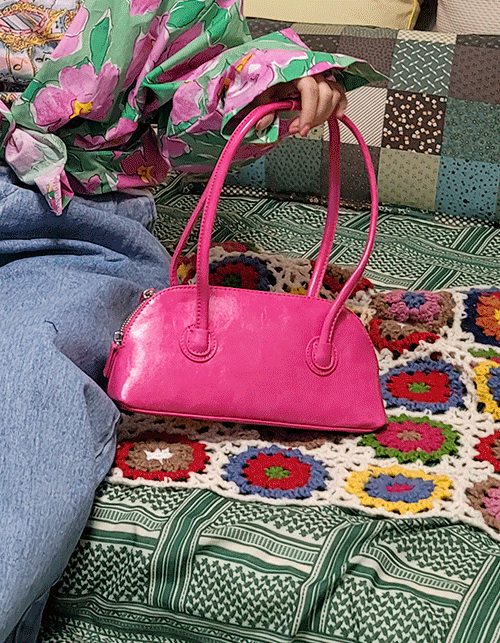 glossy mini shouder bag (6 colors)