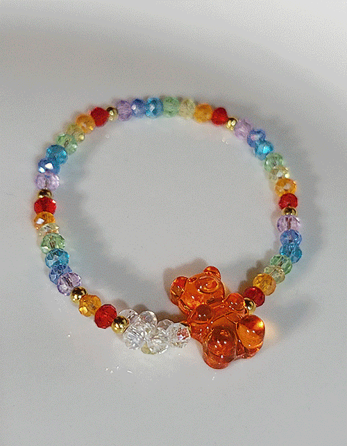jelly bear candy beads bracelet (2 colosr)