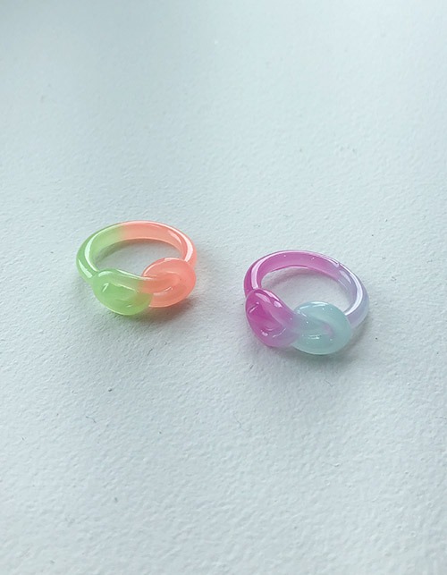 tropical knot ring(2 colors)