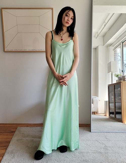 Silky long dress (4 colors)