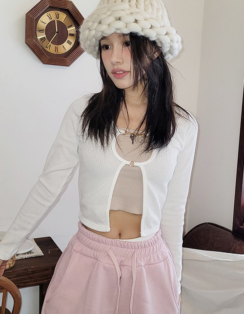 double chain crop cardigan (3 colors)