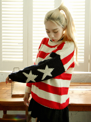 American flag knit