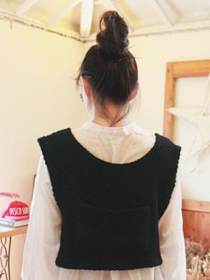 bulky pocket knit vest 