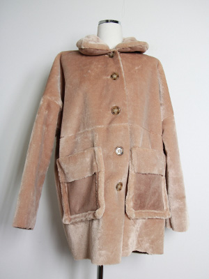 simple fur jacket (2 color)