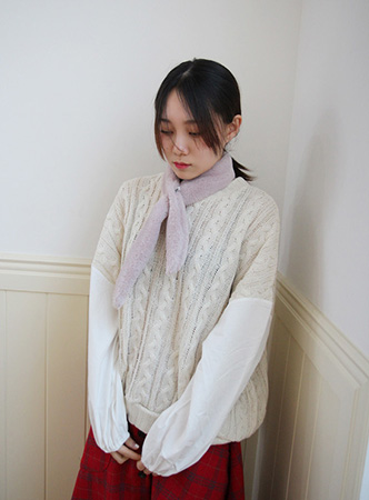 puff sleeve knit (2 colors)