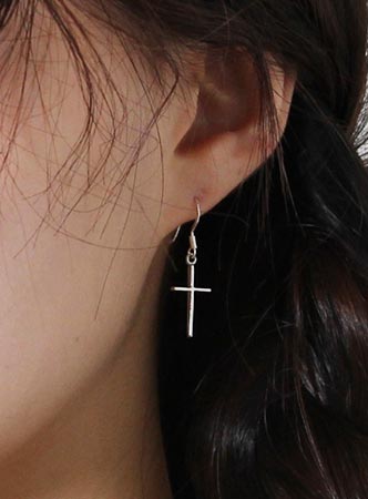 (silver 925)cross earring (2 type)