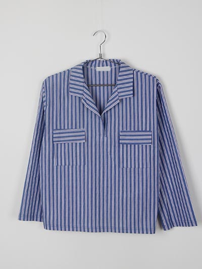 retro color stripe shirt (2 colors) 