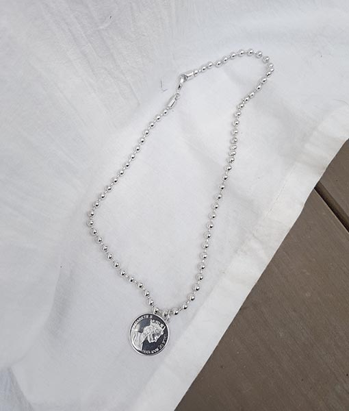 Canada coin ball chain necklace