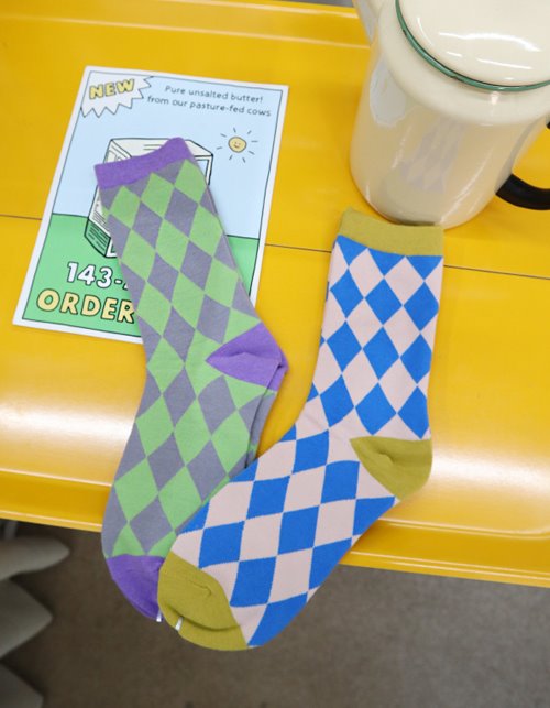 diamond socks (2 colors)